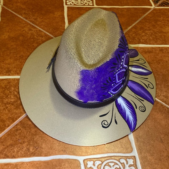 Hand painted Mexico hat - Picture 6 of 8